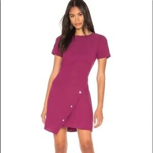 Rebecca Minkoff Magenta Asymmetrical Mini Dress